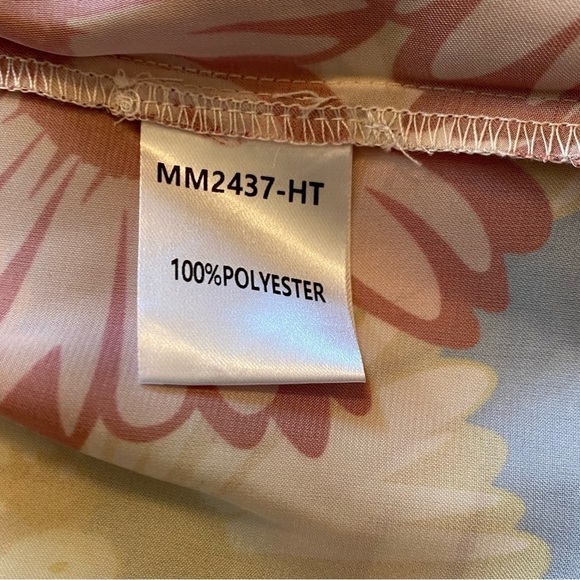 Double Crazy Floral Print Tied Backless Slit Hem Bodycon Dress - Picture 9 of 10